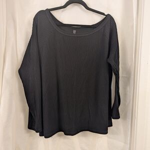 Torrid Black Ribbed Sleep Top